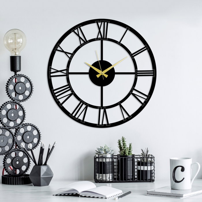 Wallity Pari Reloj de Pared Decorativo de Metal Negro Wallity Pari Reloj de Pared Decorativo de Metal Negro